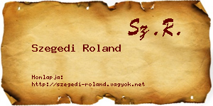 Szegedi Roland névjegykártya